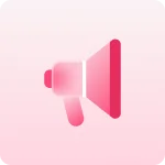 Red megaphone icon