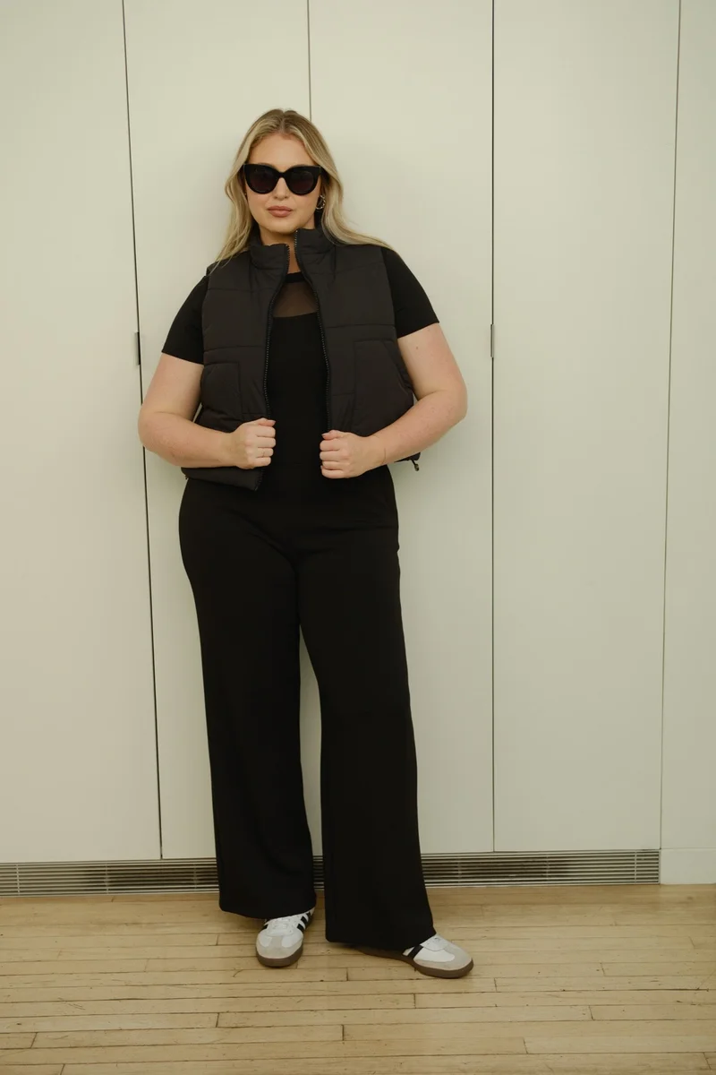 Image of On The Go Puffy Vest in Midnight Black