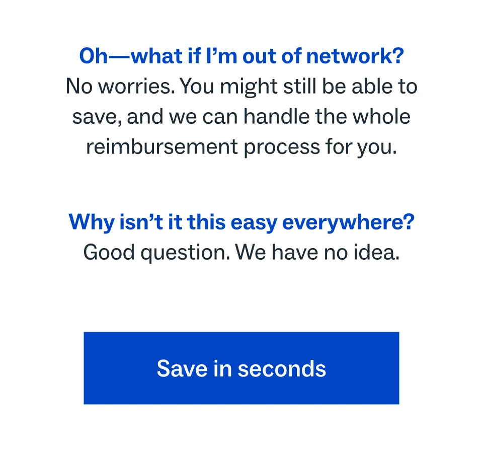 Save in seconds