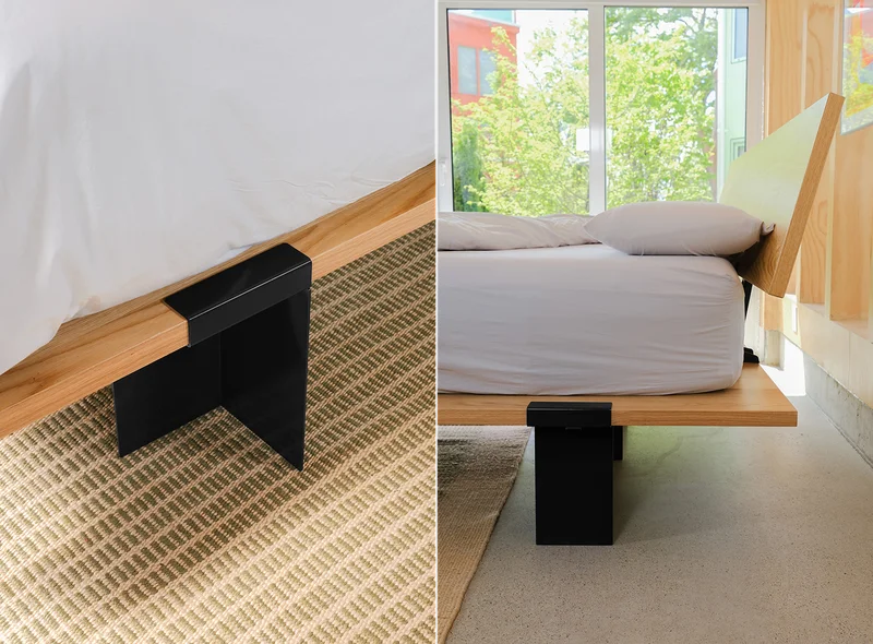All in the Details: The Lift Off Bed Frame in Oak & Black