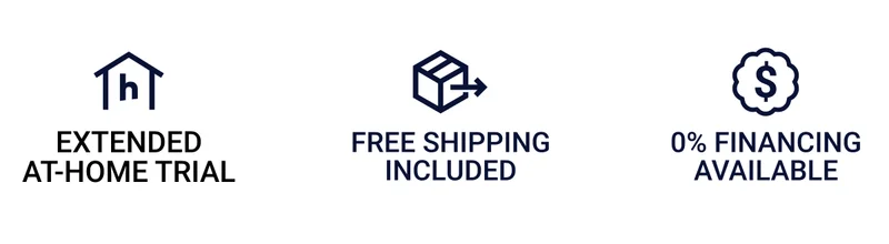 Extended at-home trial. Free shipping included. 0% financing available.