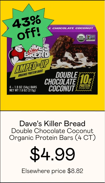 Double Chocolate Coconut Organic Protein Bars (4 CT)