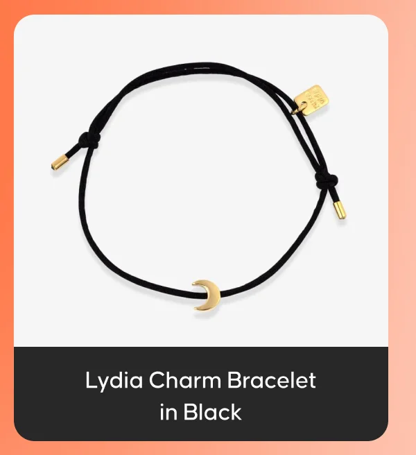 Lydia Charm Bracelet in Black