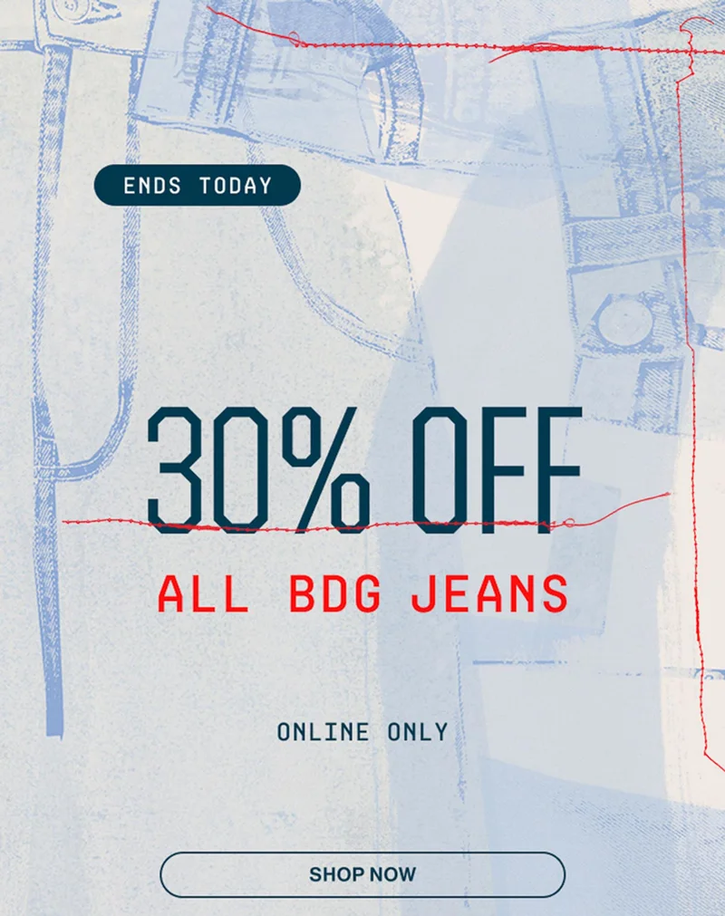 30% OFF BDG JEANS