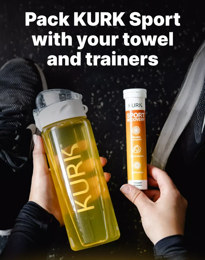 Pack KURK Sport with your towel and trainers