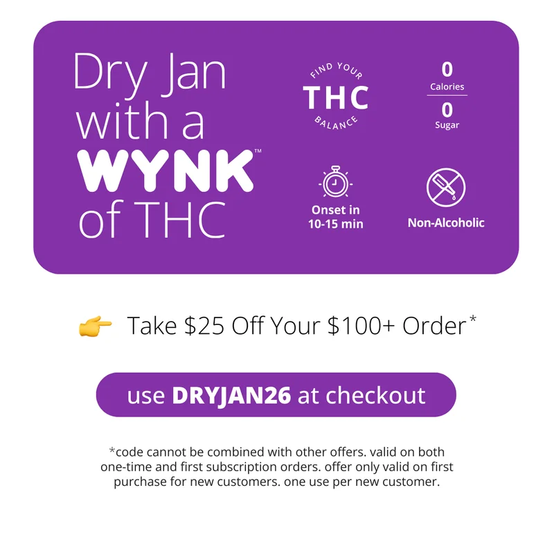 Dry Jan with a Wynk of THC [Use DRYJAN26 at checkout]