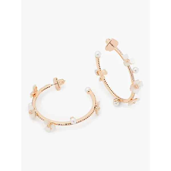 Precious Pansy Scatter Hoops