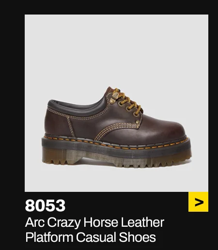 8053 Arc Crazy Horse Leather Platform Casual Shoes
