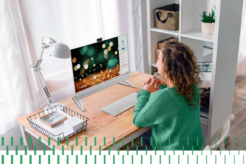 Young Woman During A Call From Home