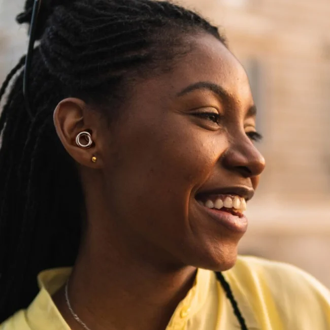 Woman smiling