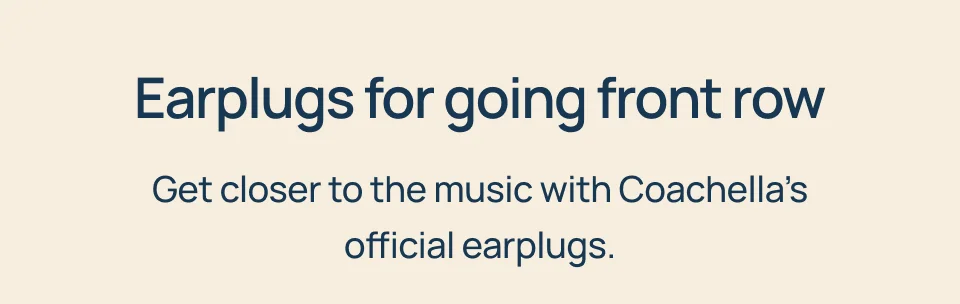 Earplugs for going front row