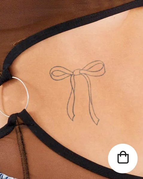 Little Girl Bow Tattoo