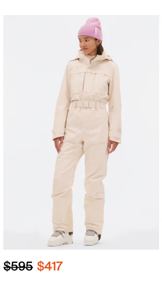 Murphy Ski Suit in Oat Milk