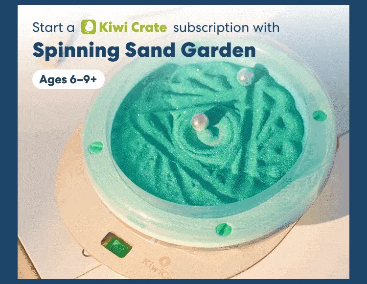 Spinning Sand Garden. Start a Kiwi Crate subscription with this crate! Spinning Sand Garden. Start a Kiwi Crate subscription with this crate!