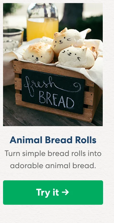 Animal Bread Rolls: Turn simple bread rolls into adorable animal bread. Animal Bread Rolls: Turn simple bread rolls into adorable animal bread.