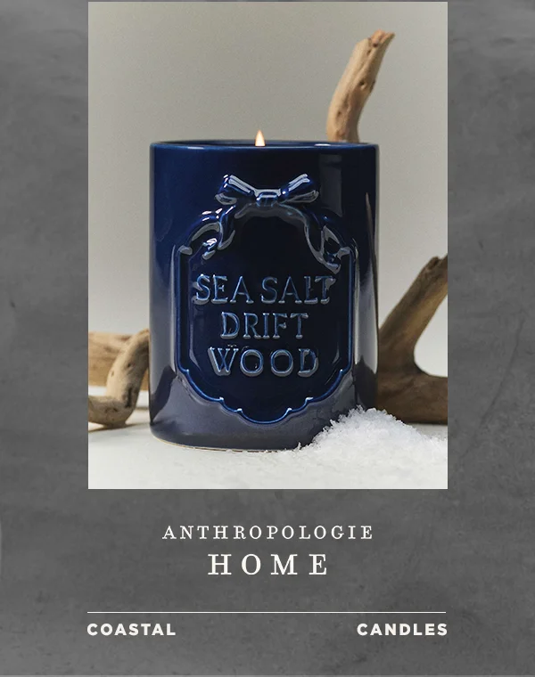 anthropologie home, coastal candles