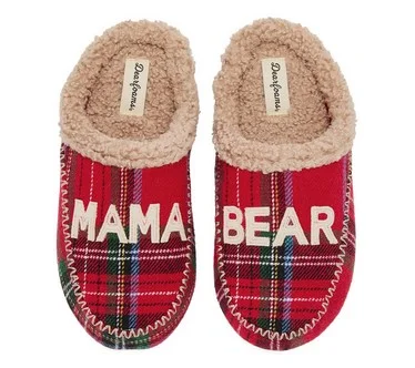 Dearfoams Mama Bear Matching Christmas Slippers
