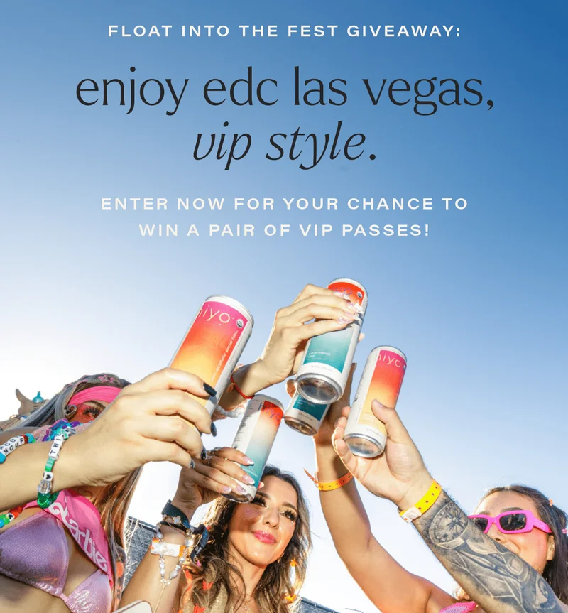 float into the fest giveaway: ENJOY EDC LAS VEGAS, VIP STYLE. enter now for your chance to win a pair of VIP passes!
