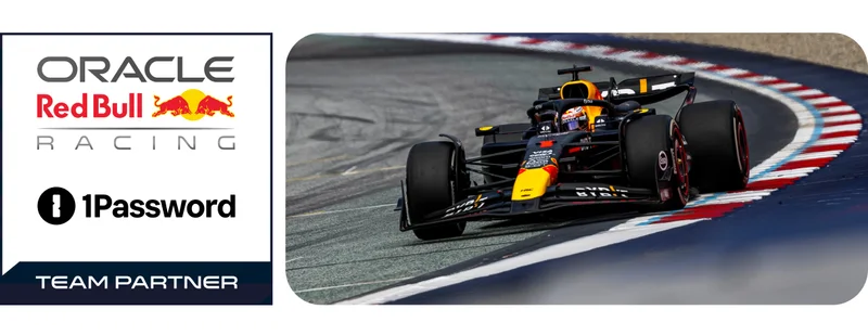 Oracle Red Bull Racing 1Password Team Partner