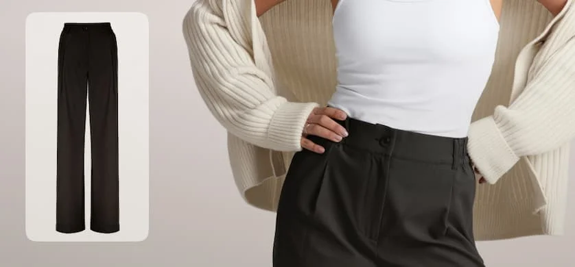 Status Wide Leg Trouser in Olive Ink