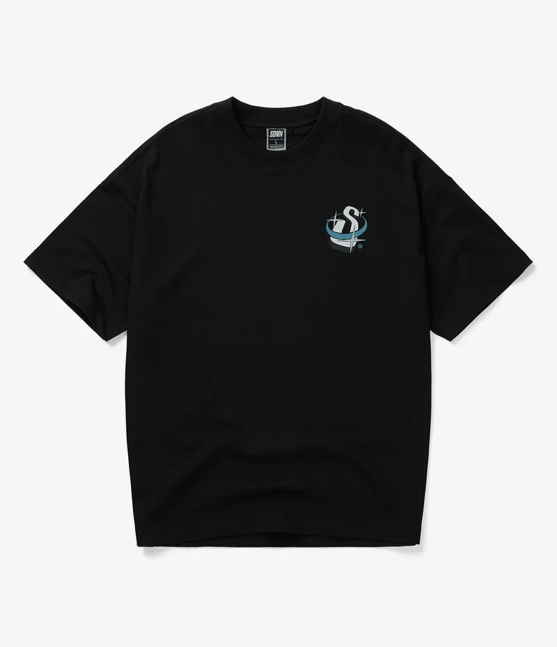 Product image of the Satellite Initial Logo T-Shirt in Black