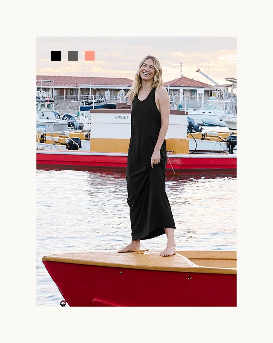 A Cut Above Racerback Maxi Dress in Black