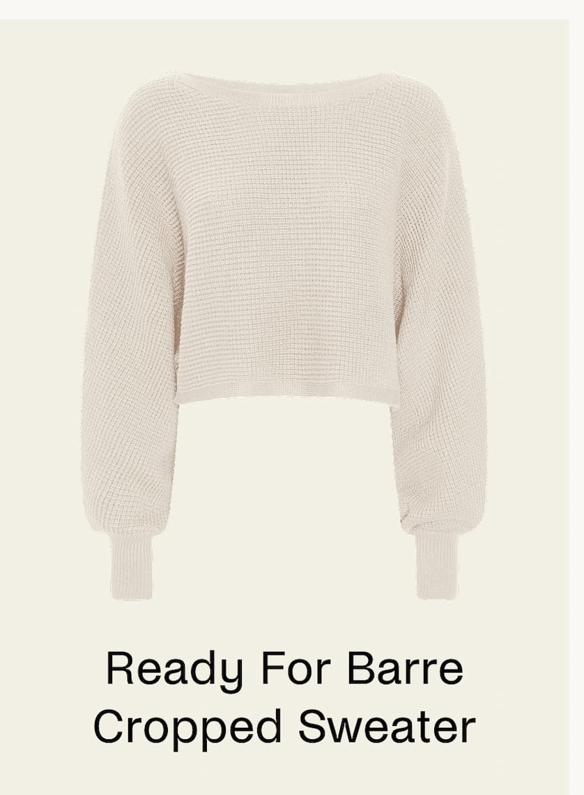 Ready For Barre Cropped Sweater in Dove