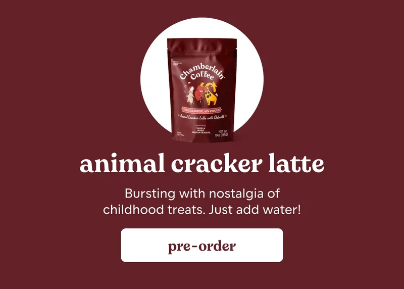animal cracker latte. pre-order now.