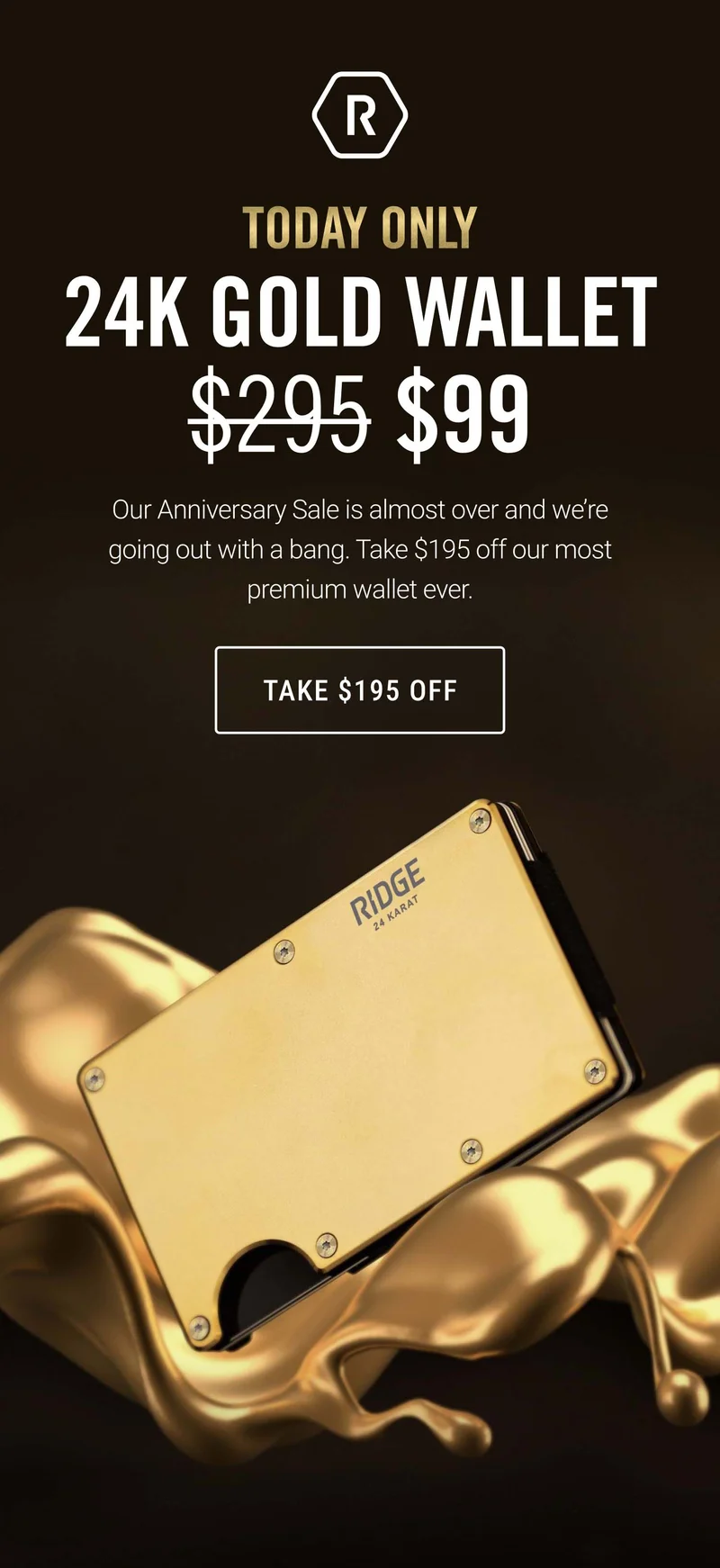Today Only: 24K Gold Wallet $99