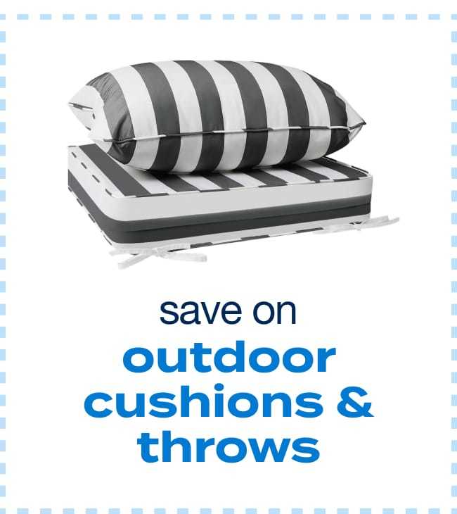 Outdoor cushions & throws