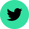 Image description: Icon graphic of Twitter logo.