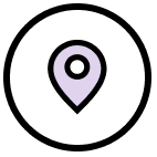 Image description: Graphic icon of a map pin.