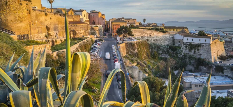 Cagliari city view