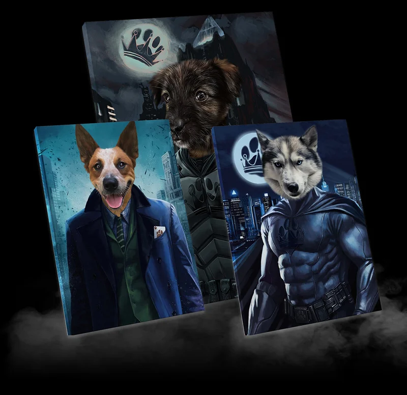 Batman inspired pet portraits