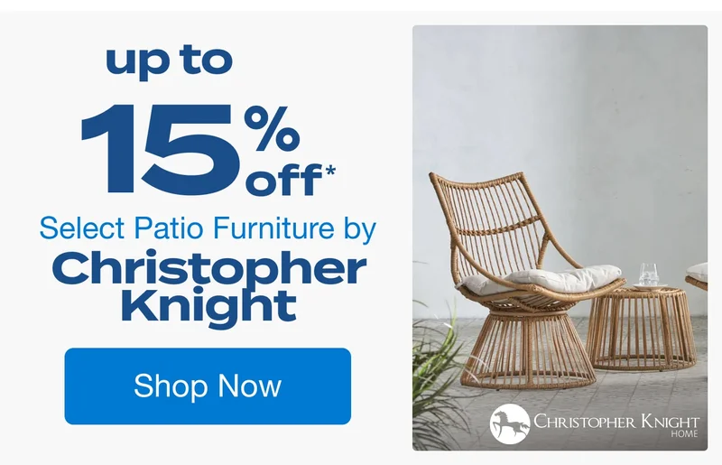 Up to 15% off Select Patio Furniture by Christopher Knight Home*