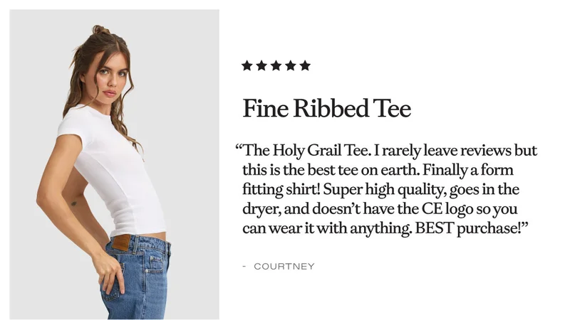 Fine Ribbed Tee - Shop Now Fine Ribbed Tee - Shop Now