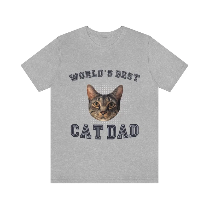 Image of Customizable World's Best Cat Dad T-Shirt