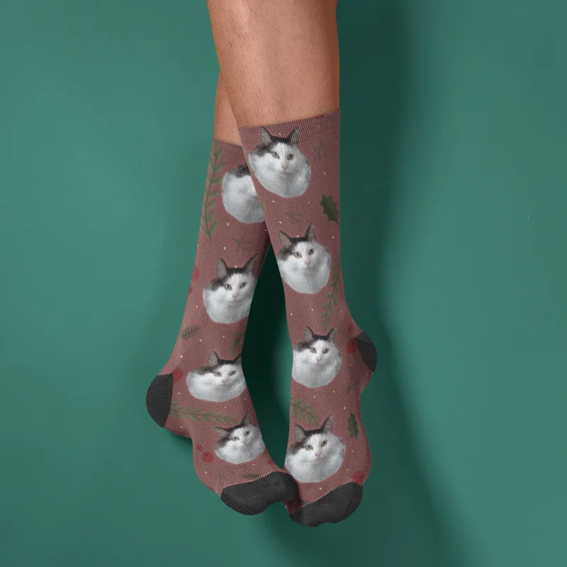 Image of Custom Print Your Cat Socks