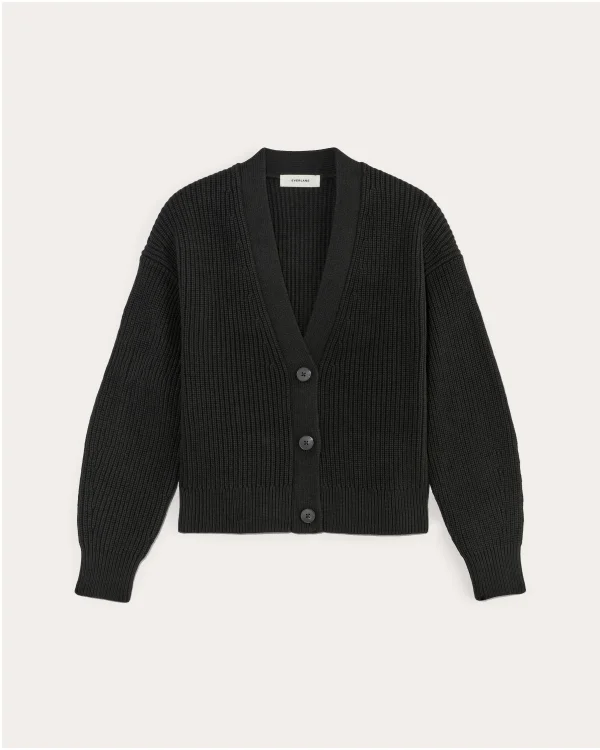 [Image] The Boxy Cardigan in Everyday Cotton | Black