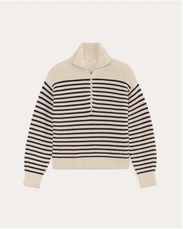 [Image] The Half-Zip in Everyday Cotton | Canvas/Navy