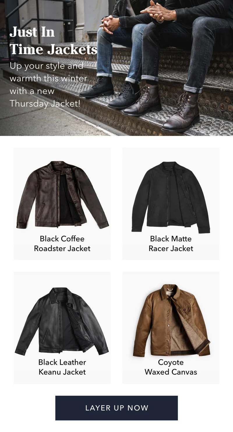 Just in Time Jackets