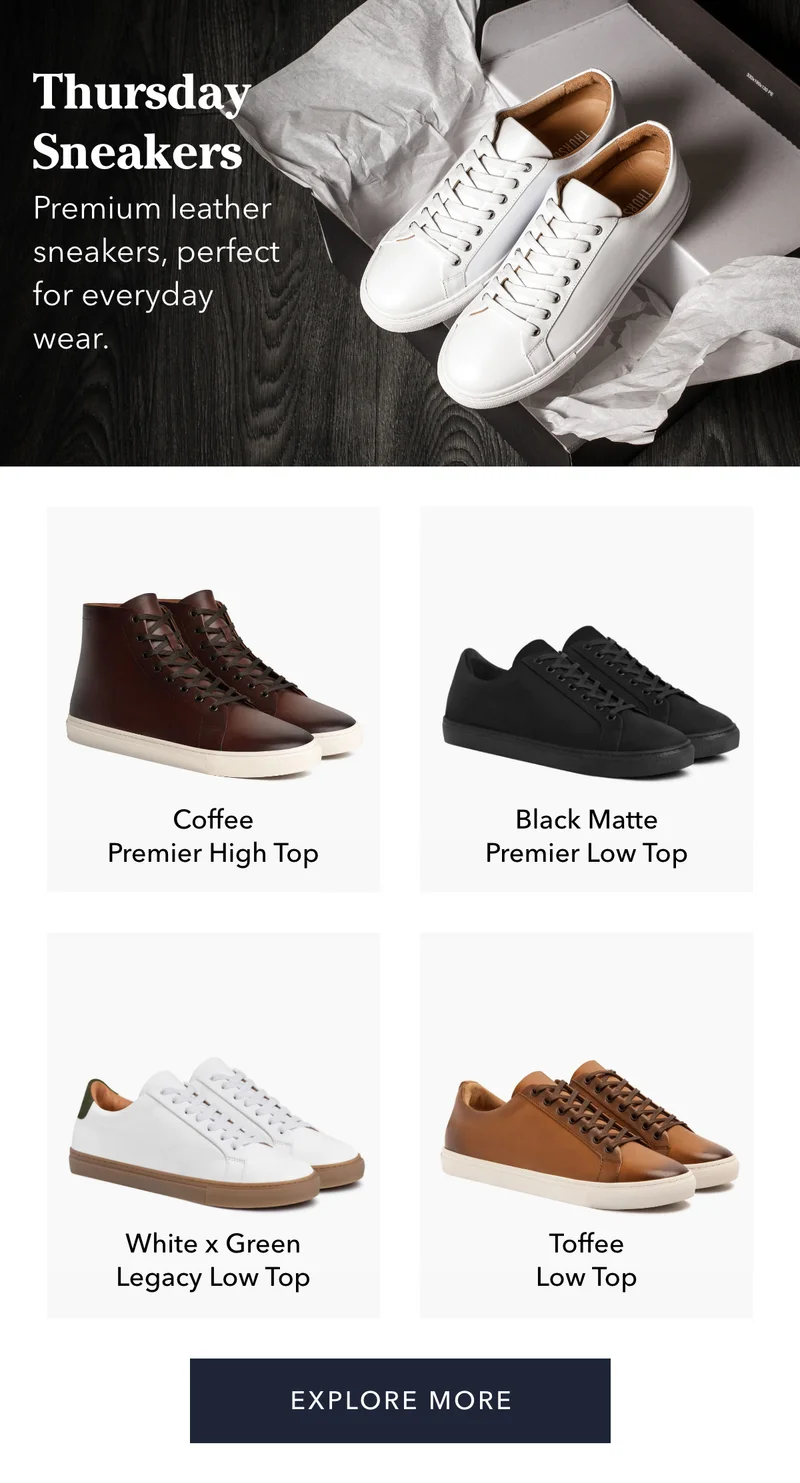 Premium leather sneakers, perfect for everyday wear.