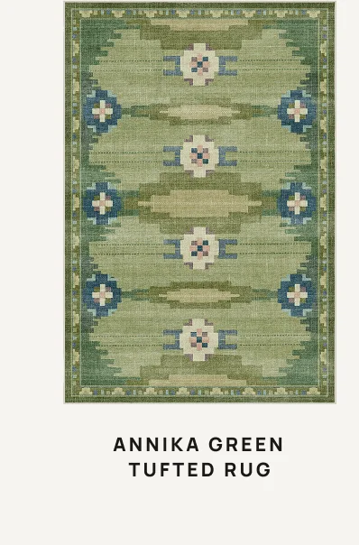 Annika Green Tufted Rug
