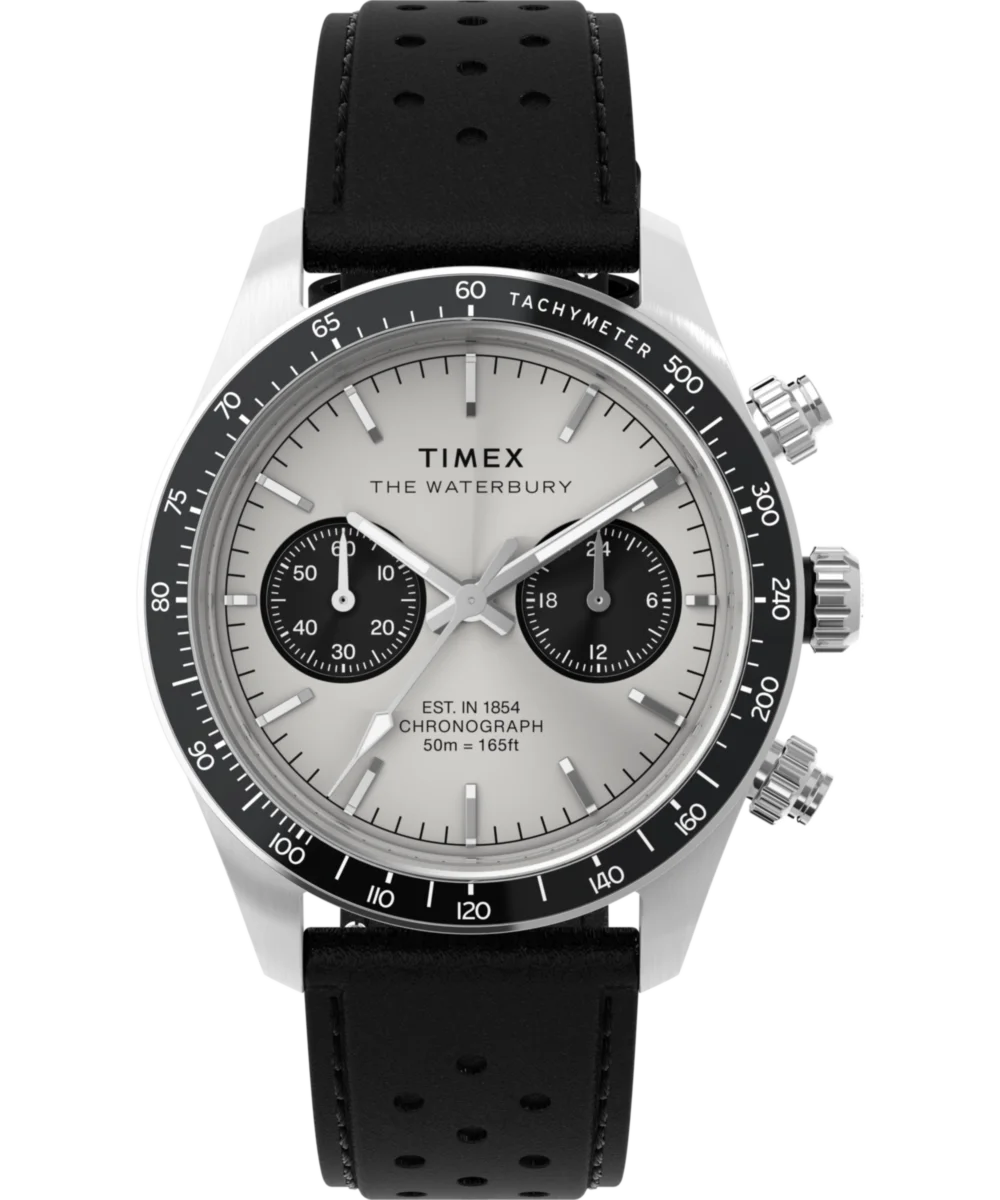 Image of Waterbury Heritage Chronograph 39mm&nbsp;Leather Strap Watch