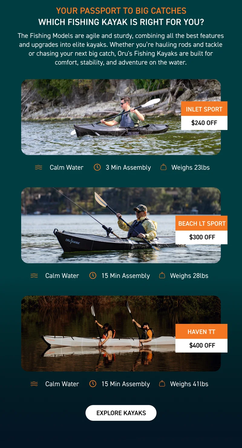 20% OFF FISHING KAYAKS 20% OFF FISHING KAYAKS