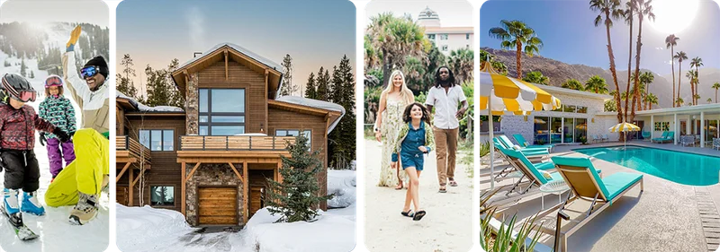 Ski into winter family fun or relax by a private pool this holiday season.