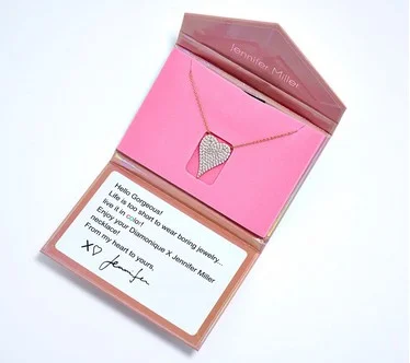 Diamonique x Jennifer Miller Signature Heart Necklace, Sterling Silver