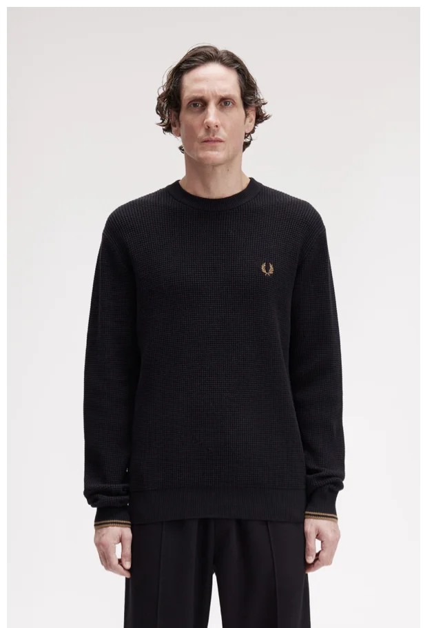 black knitted sweatshirt