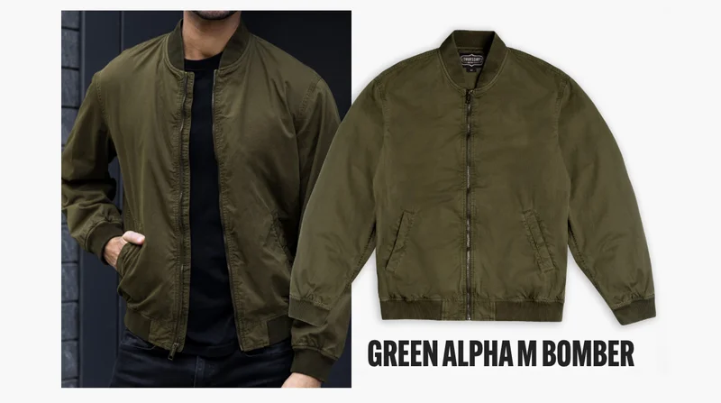 Green Alpha M Bomber