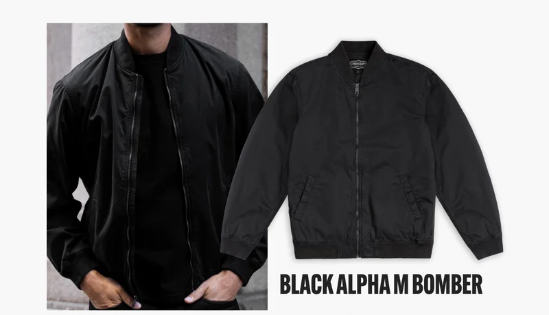 Black Alpha M Bomber